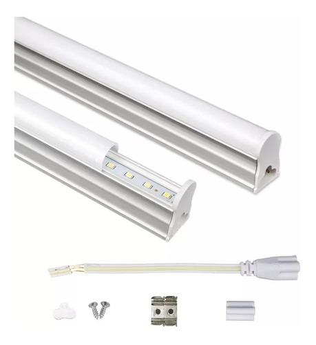 Tubo Luz Led Fino T5 Con Soporte Integrado 8w 60cm Mas Led