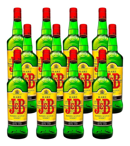 Caja De 12 Whisky J&b Rare 750 Ml