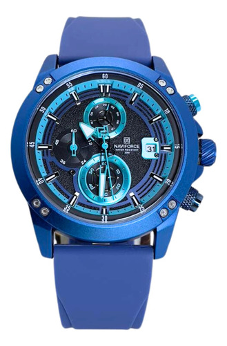 Reloj Analógico Unisex  Naviforce Nf 8033 Azul