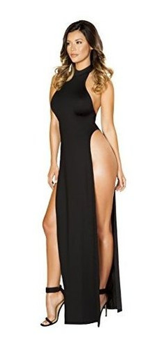 Impresionante Negro Vestido Maxi