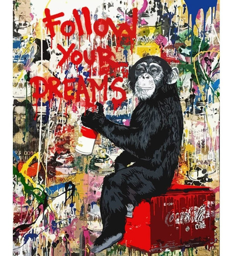 Banksy Follow Your Dreams Pintura Al Óleo Banksy Abstract Mo