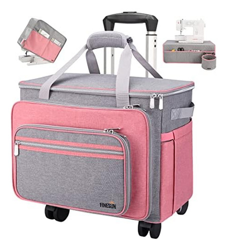 Sewing Machine Case With Wheels, 3 In 1 Foldable Deluxe...