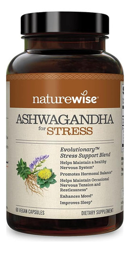 Naturewise Ashwagandha Para El Estrés | Calmante Ksm-66 Extr
