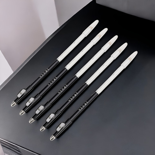 Kit 2 Lapis Vivai 2 Em 1 Com Apontador 2 Cores Preto Branco