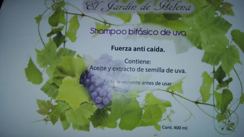 Shampoo Y Acondicionador De Semilla De Uva Orgánico.