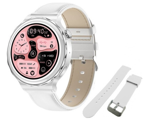 Smartwatch Reloj Inteligente Lemfo Hk43 Silver Dos Correas
