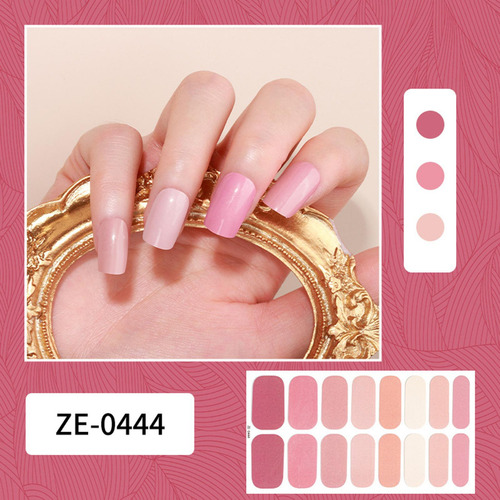16 Adhesivos Para Uñas, Tiras De Uñas De Gel, Estilo F