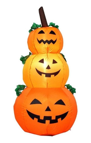 3 Pisos Luz Led De Calabaza Inflable De Halloween Air 2023