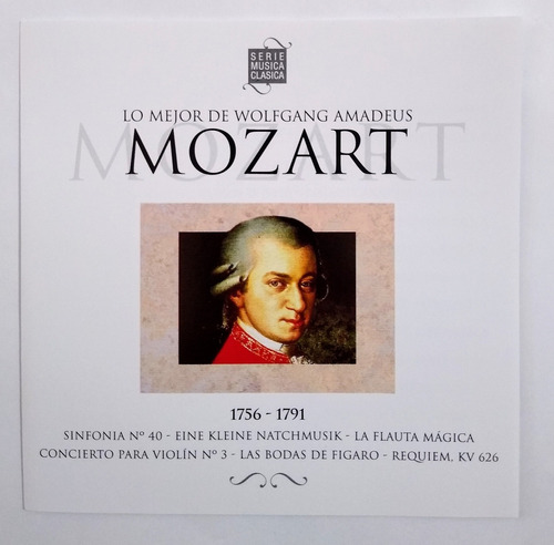 Música Clásica Cd Nuevo Con Lo Mejor De Mozart Sinfonía 40  