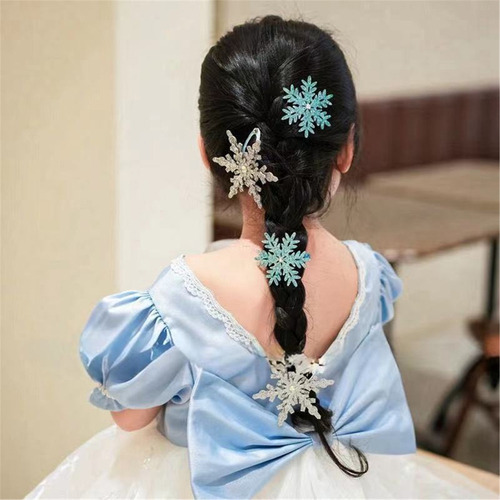 . (b) Pinza For El Pelo Con Forma De Copos De Nieve Con