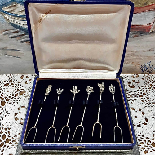 Imagen 4 de 8 de Antiguo Juego De Pinches Para Copetin De Plata Sellada