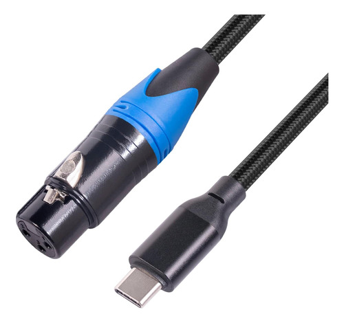 Rexus Usb C Cable De Micrófono Femenino Macho A Xlr 66 Tipo
