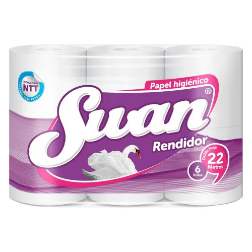 Papel Higiénico Swan Doble Hoja 6 Rollos 22mts