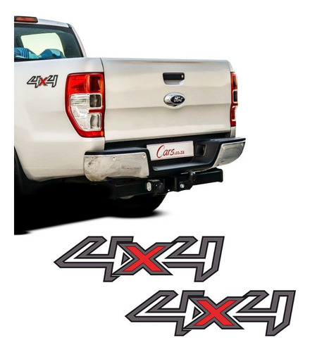 Par De Adesivos 4x4 Ford Ranger 2013/2014/2015 2016 Grafite