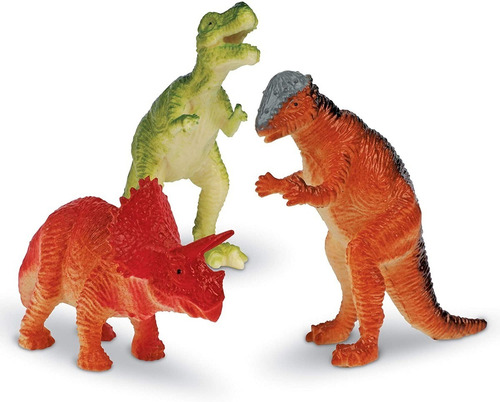 Set De Dinosaurios De Colores / Bote Con 60 Dinosaurios
