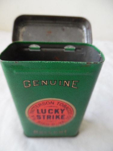 Imagen 4 de 10 de Cigarrera Y Lata Lucky Strike Vintage De Coleccion En Metal.