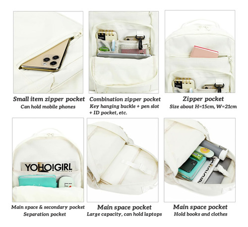 Mochilas Escolares Para Adolescentes, Compartimento Para Computadora Portátil Para Niñas Y Mujeres, Bolsa Escolar Para Universidad, Escuela Secundaria