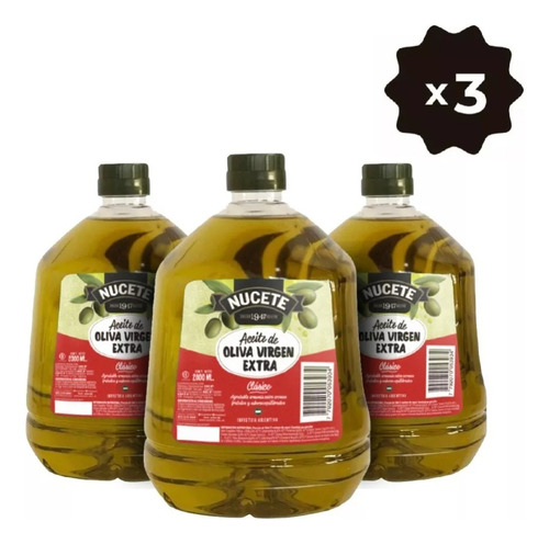 Combo Aceite De Oliva Virgen Extra Bidon 2000 Ml X 3 Unid