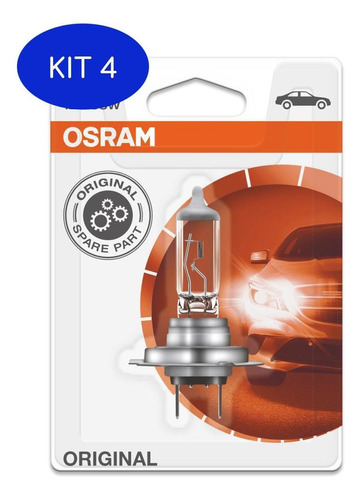 Kit 4 Lâmpada De Farol H7 64210 55w 12v Bl1 Osram