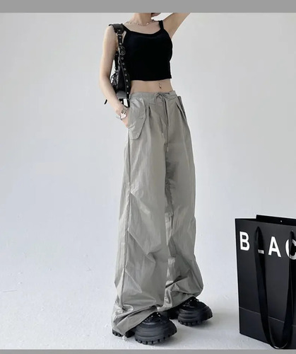 Pantalones Casuales De Verano De Pierna Ancha Para Mujer, Es
