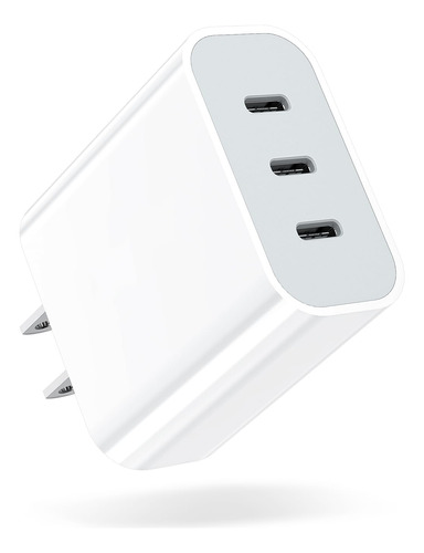 Cargador Usb C Bloque Rapido Amoner 35 W 3 Puerto Adaptador