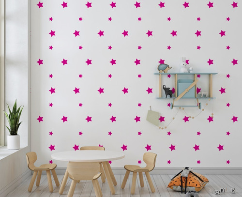 Vinilo Decorativo Infantil Trama - Estrellas Un Color T