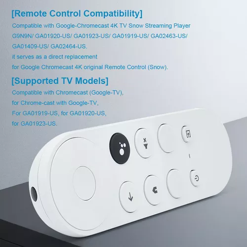 Mando a distancia para Smart TV G9N9N, Control remoto por voz, Bluetooth,  IR, adecuado para Google, CHROMECAST, GOOGLE TV mando chromecast google tv  control remoto