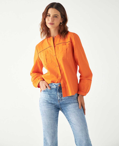 Blusa Esprit 619e022 Naranja Cr