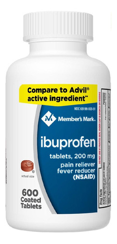 Ibuprofeno 200mg De 600 Tabletas Members Mark