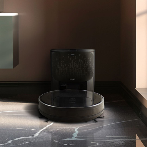 Robô Aspirador Ropo Smart Pet + Estação Autolimpante Cleaner Cor Preto 110v
