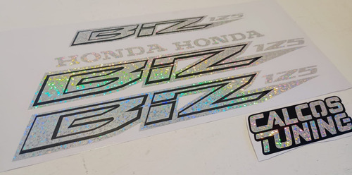 Calco Honda Biz 125 Holográfico Brillos
