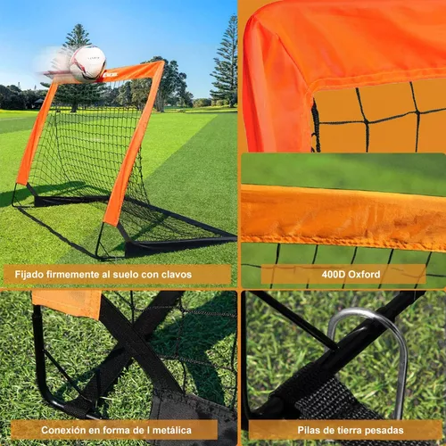 Kit 2 Porterías Fútbol Para Niños Plegables C/bolsa 120×90cm