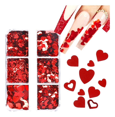 Arte De Uñas Para El Día De San Valentín, Diseño De Cop.