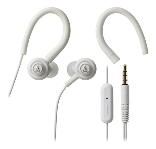 Audio Technica Ath-cor150iswh - Auricular Urbano Tipo In-ear Incluye Micrófono, Clips De Oreja A Presión Ajustable