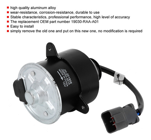 . Motor De Ventilador For Coche Plug K24 2.4l 19030-raa A01