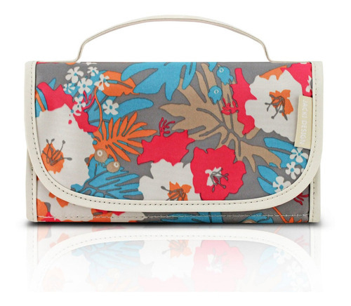 Necesaire Fem. Flor beige de Rocambole Abc17202, diseño de Jacki