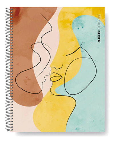 Cuaderno Arte Minimalist 16x21 Cm  80 Hojas Espiral Rayado