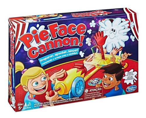 Jogo De Tabuleiro Pie Face Cannon Canhão Hasbro Gaming E1972