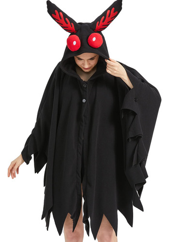 Disfraz De Hombre Polilla Con Capucha Para Halloween Unisex