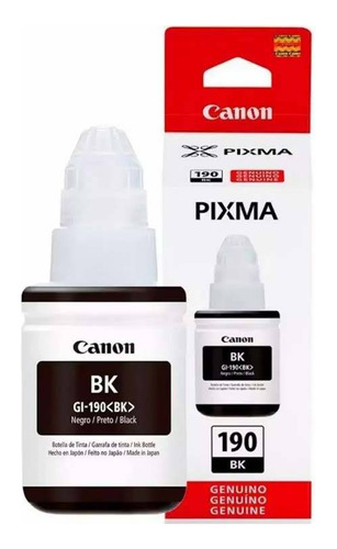Botella De Tinta Canon Pixma 190bk Negro