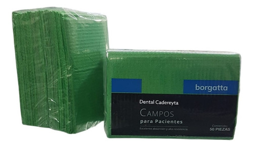 Campos Dentales 50 Piezas Toallas Desechables Color Verde verde UniSeal Desechables en bolsa x 50 unidades