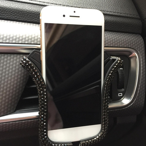 Bling Rhinestone Crystal Convenient Car Automático Plata