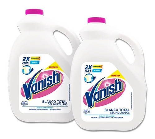 Removedor De Manchas Vanish Gel 2x Blanco Total 2 Gal