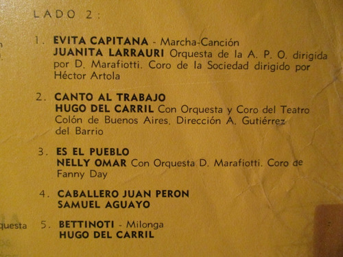Imagen 4 de 5 de Hugo Del Carril, Nelly Omar - Los Muchachos Peronistas