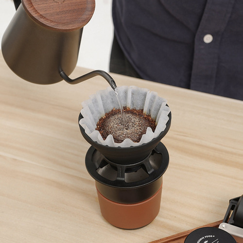 Gotero De Café Plegable De Silicona Reutilizable Con Soporte