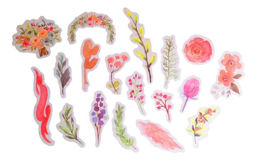 Imagen 4 de 5 de Stickers Flores Privamera Pack 40 Unidades Ideal Souvenir