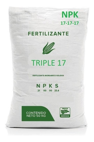 50 Kg Fertilizante Abono Triple 17 Alto Rendimiento Cítrico