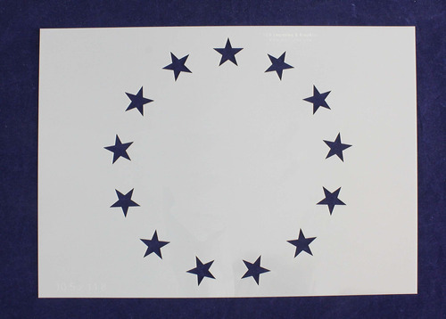 13 Star Betsy Ross Revolutionary Field Plantilla 10.5 In