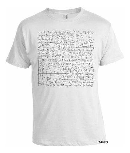 Camiseta Ecuaciones Unisex, Matemáticas, Sublimado Math3