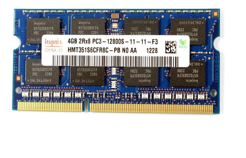 Memoria Ram 4gb Hynix Pc3-12800 Ddr3 1600mhz Non-ecc Unbuffered Hmt351s6cfr8c-pb
